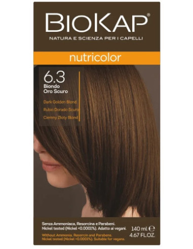 Biokap Nutricolor - 6.3 Ciemny Złoty - 140ml - Biokap