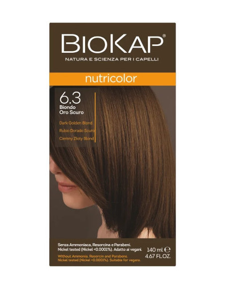 Biokap Nutricolor - 6.3 Ciemny Złoty - 140ml - Biokap