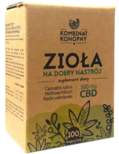 Zioła na dobry nastrój 500mg CBD - 100kaps