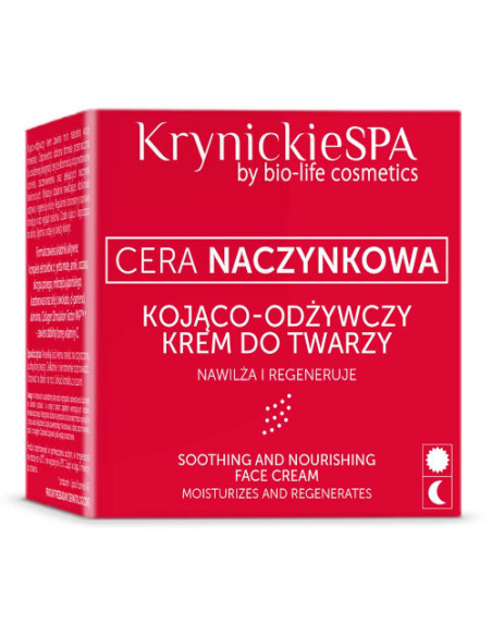 Krem do twarzy kojąco odżywczy Cera Naczynkowa - 50ml - Krynickie Spa