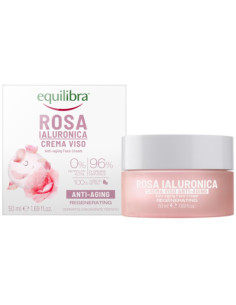 Różany krem przeciwstarzeniowy z kwasem hialuronowym - 50ml - Equilibra