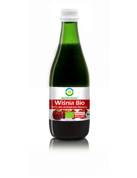 Sok wiśniowy 100% ekologiczny, tłoczony - 300ml - Biofood