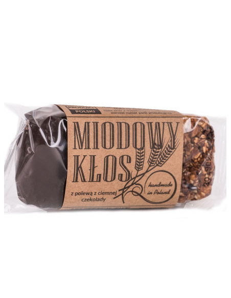 Baton miodowy kłos z polewą czekoladową - 80g - Łysoń