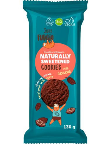Ciastka z kakao bez cukru bio - 130g - Super Fudgio