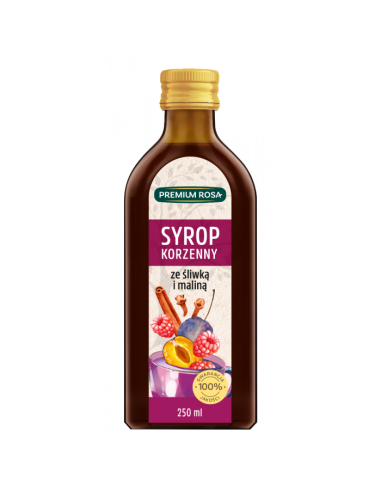 Syrop korzenny śliwka malina - 250ml - Premium Rosa