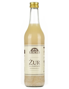Żur na zakwasie niepasteryzowany - 480ml - Krokus