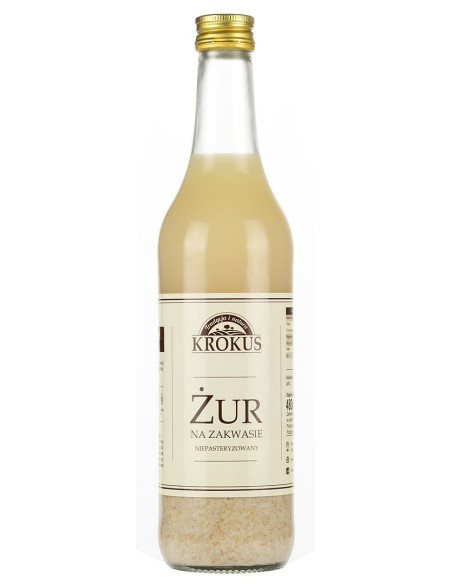 Żur na zakwasie niepasteryzowany - 480ml - Krokus