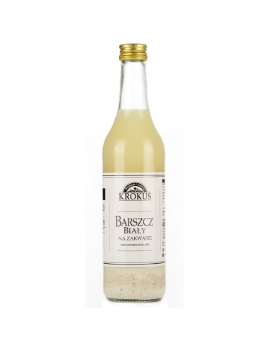 Barszcz biały na zakwasie niepasteryzowany - 480ml - Krokus