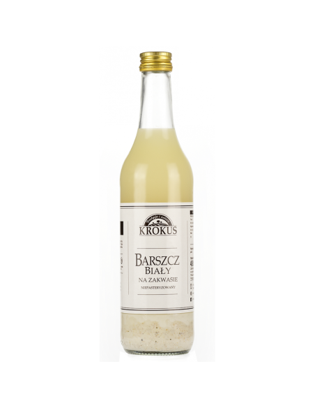 Barszcz biały na zakwasie niepasteryzowany - 480ml - Krokus