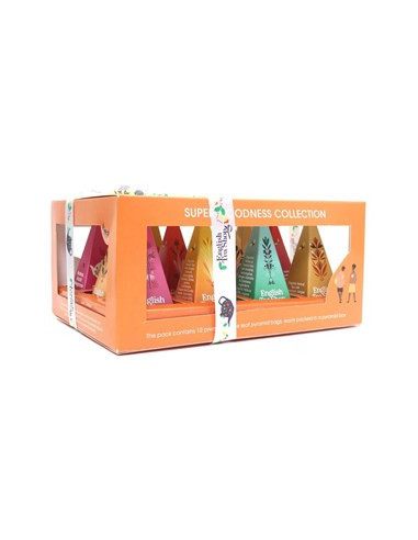 Kolekcja herbat owocowo-ziołowych 6smaków piramidki Bio - 12x2g 24g - English Tea Shop