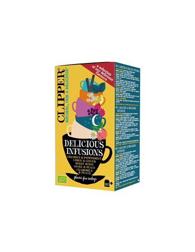 Herbata owocowo-ziołowa mix 5 smaków - 20x1,9g 40g - Clipper