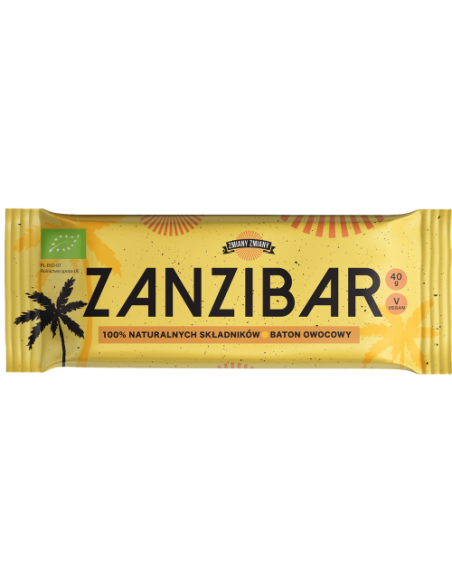 Baton owocowy Zanzibar bezglutenowy bio - 40g - Zmiany zmiany