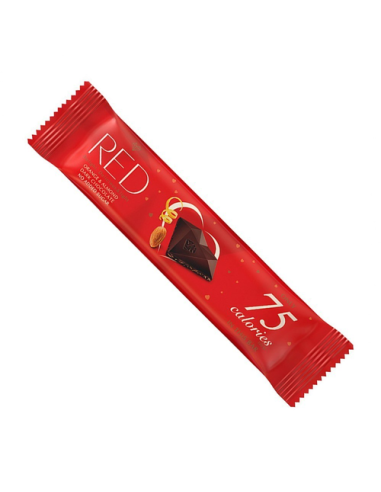 Baton z ciemnej czekolady z migdałami i skórką z pomarańczy bez cukru - 26g - RED Delight