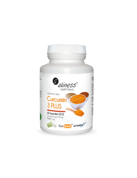 Curcumin 3 PLUS Curcuma 500mg Piperin 1mg - 60kaps - ALINESS