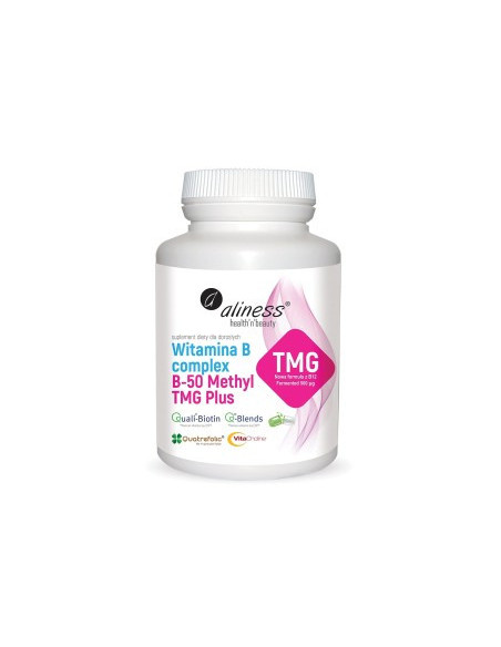 Witamina B complex B-50 Menthyl TMG Plus - 100kaps - ALINESS