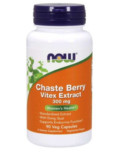 Chaste Berry Vitex Extract Niepokalanek 300mg - 90kaps - Now Foods