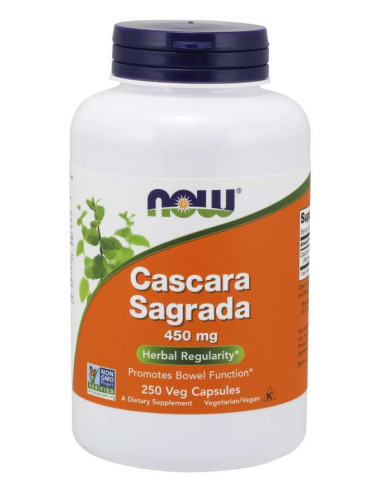 Cascara Sagrada 450mg  - 250kaps - Now Foods