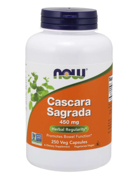 Cascara Sagrada 450mg  - 250kaps - Now Foods