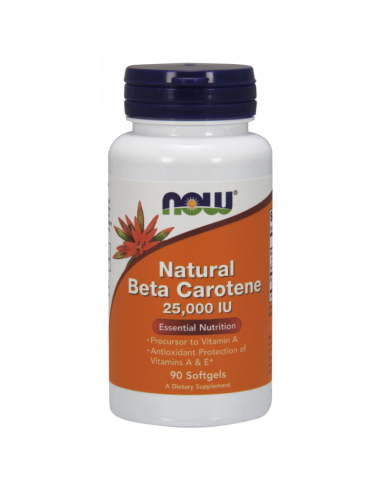 Naturalny beta karoten 7,500 mcg (25,000 IU) - 90kaps - Now Foods