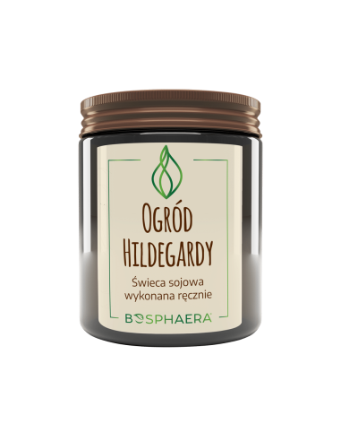 Świeca sojowa wykonana ręcznie Ogród Hildegardy - 190g - Bosphaera