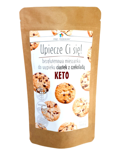 Mieszanka do wypieku ciastek z czekoladą Keto - 365g - Pięć Przemian