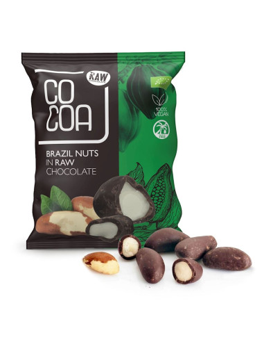 Orzechy Brazylijskie w Surowej Czekoladzie Bio - 70g - Cocoa