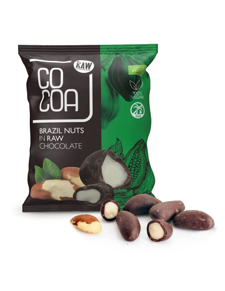 Orzechy Brazylijskie w Surowej Czekoladzie Bio - 70g - Cocoa