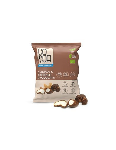 Orzechy Nerkowca w Czekoladzie Kokosowej Bio - 70g - Cocoa