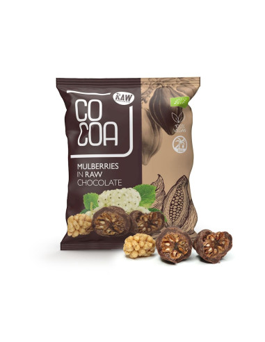 Morwy Tureckie w Surowej Czekoladzie Bio - 70g - Cocoa