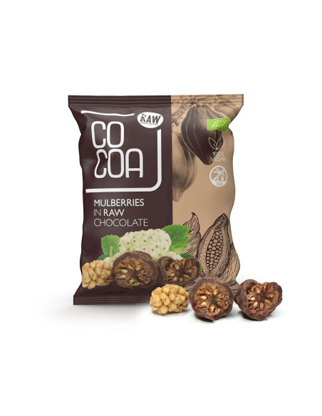 Morwy Tureckie w Surowej Czekoladzie Bio - 70g - Cocoa