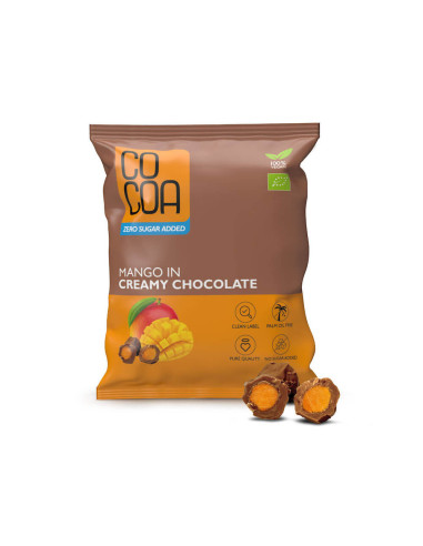 Mango w czekoladzie creamy bez cukru Bio - 70g - Cocoa