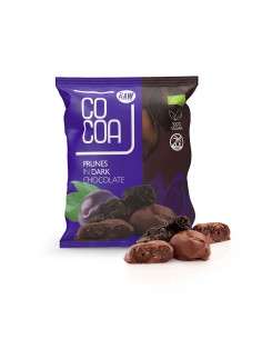 Sliwki kalifornijskie w czekoladzie ciemnej Bio - 70g - Cocoa