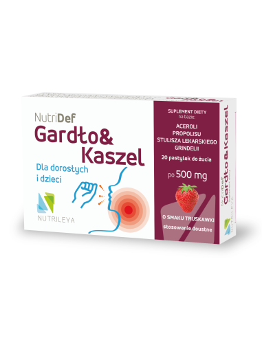 Kaszel gardło pastylki do ssania - 20past - Nutrileya