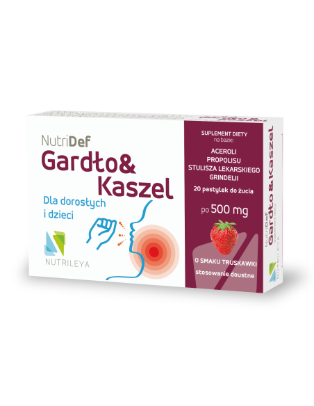 Kaszel gardło pastylki do ssania - 20past - Nutrileya