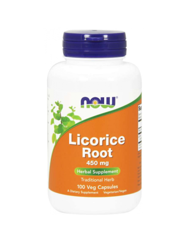 LICORICE ROOT 450mg lukrecja - 100kaps - Now Food