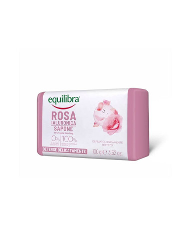 Mydło różane w kostce - 100g - Equilibra