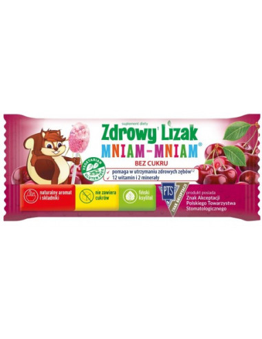 Zdrowy lizak mniam mniam wiśniowy - 6g - Starpharma