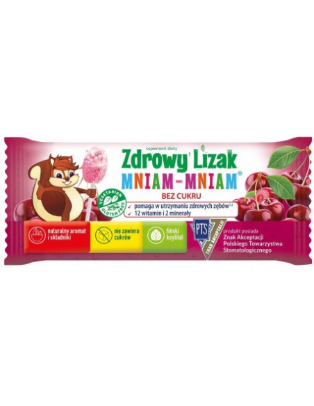 Zdrowy lizak mniam mniam wiśniowy - 6g - Starpharma