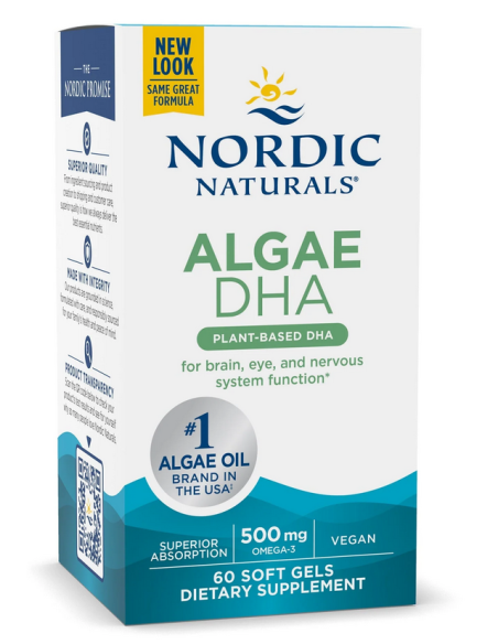 Algae DHA Omega 3 500mg - 60kaps - NORDIC NATURALS