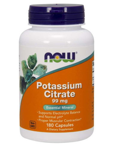 Potassium citrate 99mg - 180kaps - Now Foods