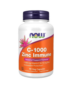 C-1000 Zinc Immune - 90 kapsułek - NOW