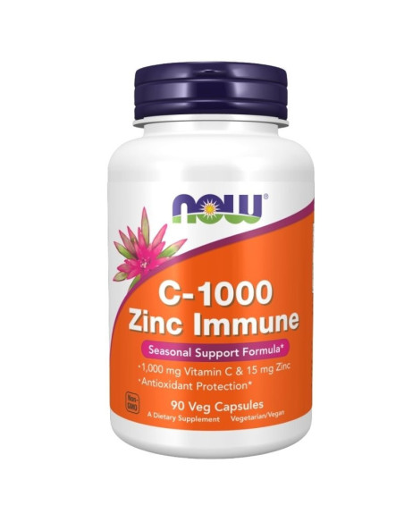 C-1000 Zinc Immune - 90 kapsułek - NOW