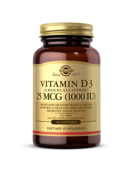 Witamina D3 50ug (2000 IU) - 100kaps - Solgar