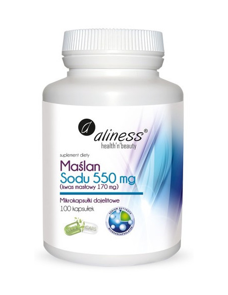 Maślan Sodu 550mg - 100 vegekaps - Aliness