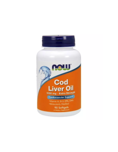 Cod liver oil 1000mg - 90kaps - Now Foods