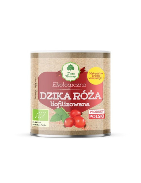 Dzika róża liofilizowana Eko - 70g - Dary Natury