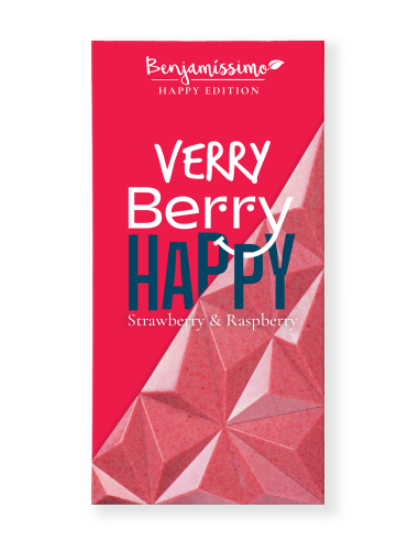 Tabliczka kakaowa truskawka-malina bezglutenowa Bio - 60g - Benjamissimo