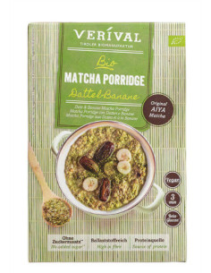 Owsianka błonnikowa z daktylami, bananem i matchą bez dodatku cukrów bio - 350g - Verival