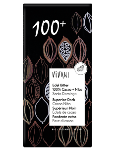 Tabliczka gorzka 100% kakao - 80g - Vivani