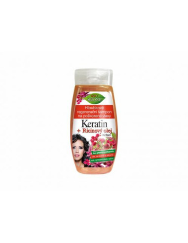 Szampon głęboko regenerujący keratyna olej rycynowy - 260ml - Bione